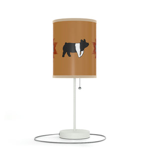 Brown Tribal Pig Lamp on a Stand