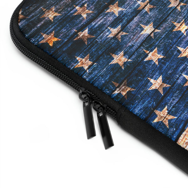 American Flag Goat Laptop Sleeve