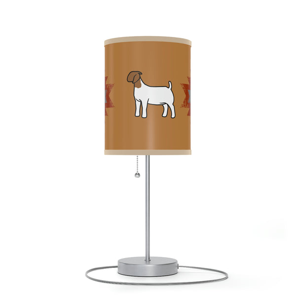 Brown Tribal Goat Lamp on a Stand