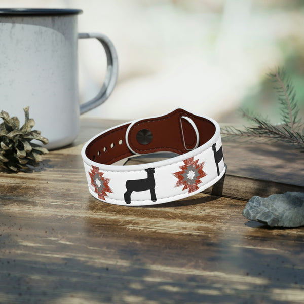 Tribal Lamb Faux Leather Wristband