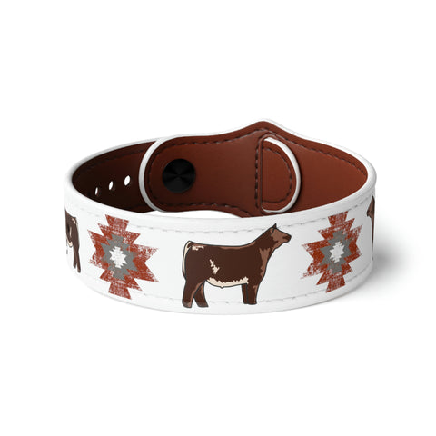 Steer Tribal Lamb Faux Leather Wristband
