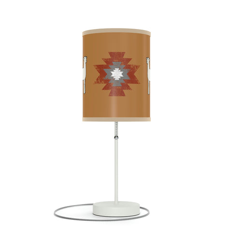 Brown Tribal Lamb Lamp on a Stand