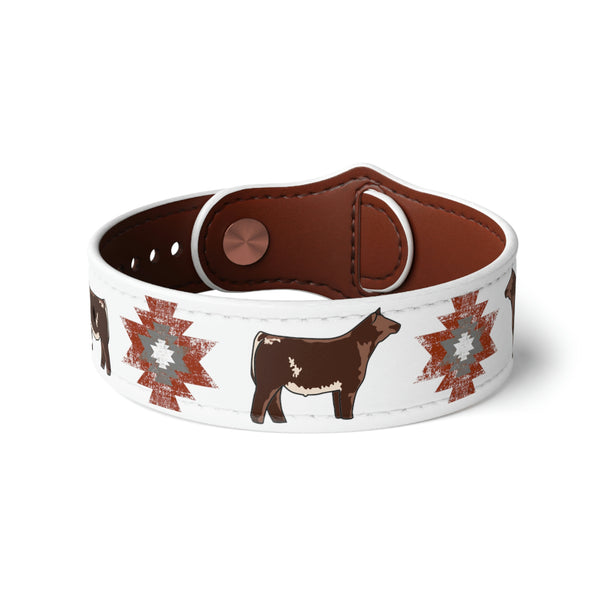 Steer Tribal Lamb Faux Leather Wristband