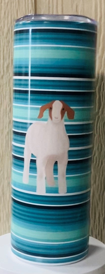 Teal Serape Goat Tumbler